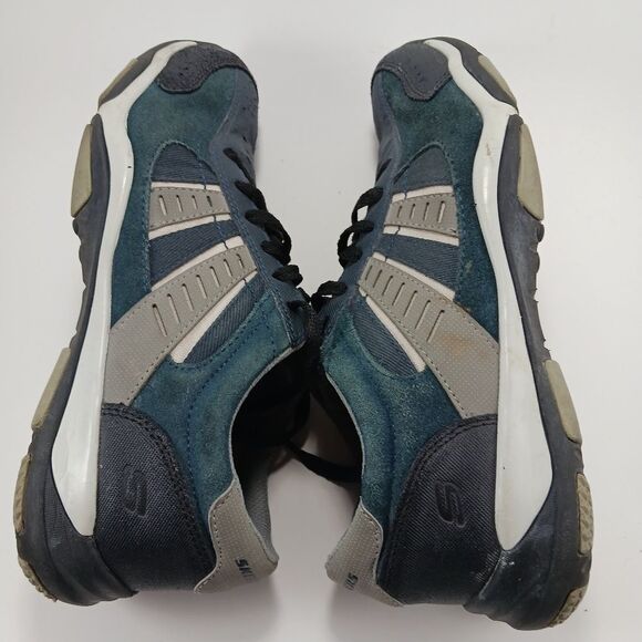 Skechers Larson Men's Suede Classic Fit Shoe. Blue/Gray. Size 7 - Picture 5 of 14
